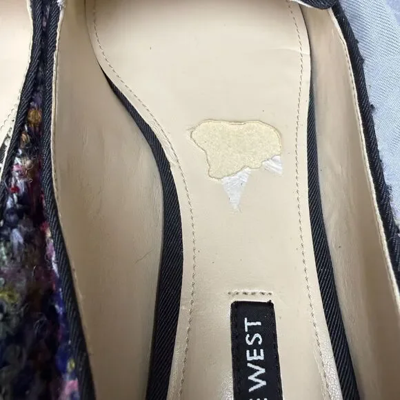 Nine West Abay 2 Women's Plaid Tweed Colorful Pointed Toe Flats Size 8.5 - Picture 8 of 11